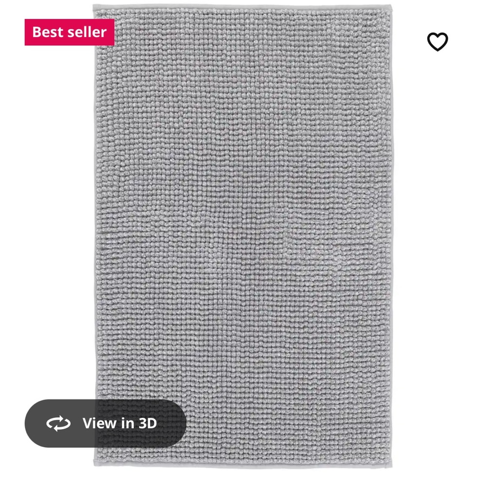 Set of 3 IKEA bath mats Gray-white mélange Toftbo like new! - Picture 2 of 6